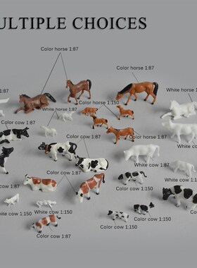 HO 1:87 ama Model Cows Horse Sheep Plastic Animal Toys DIY M