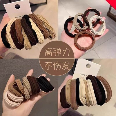 137 pieces of simple, high-elasticity seamless bear hair tie