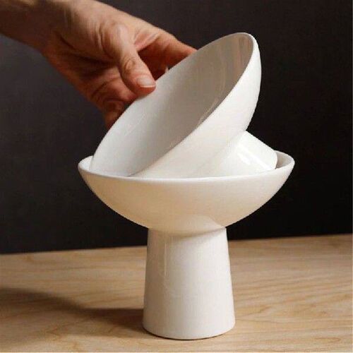 1PC Elegant Ceramic Fruit Bowl Set - Stylish Dessert Cups,