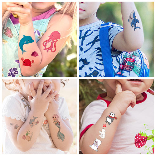 animal tatots Jungle Temporary Tattoos Kids toys纹身贴纸套装