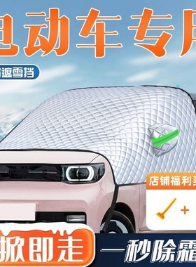 电动四轮车专用防雪罩遮雪挡前挡风罩车衣半罩挡雪车罩汽车用品新