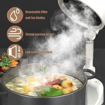 U0DE Portable Desktop Hood Exhaust Fan for Indoor BBQ and