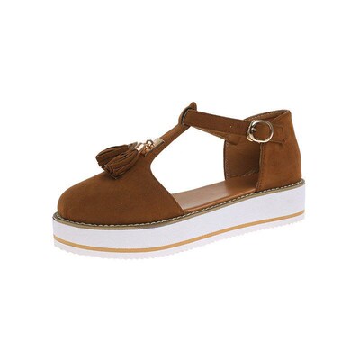 Big Size 43 Womens Flat Sandals Summer Thickbottomed Europea