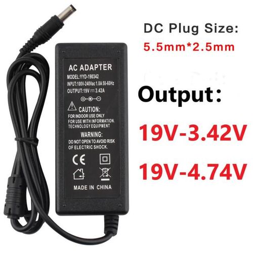 19V 3.42A Universal Power Supply Adapter 4.74A Laptop Charge