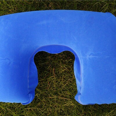 Outdoor PVC Flocking UPillow Travel Inflatable UPillow Nap C
