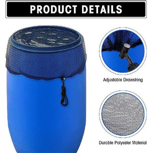 60cm Garden Rain Barrel Mesh Screen with Drawstring Nylon