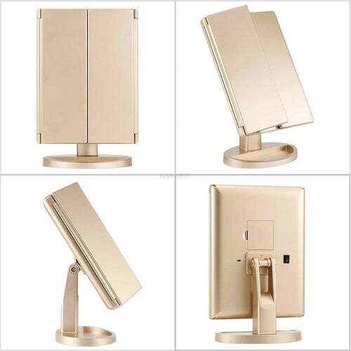 22 Light Makeup Mirror Table Desktop Makeup LED Touch Screen