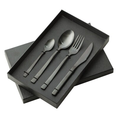 4-piece set of golden tableware knife, fork, spoon factory