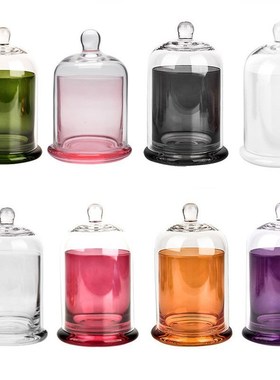 扩香石水晶石香薰玻璃罩家用无火香薰瓶圆头大号蜡烛杯摆件