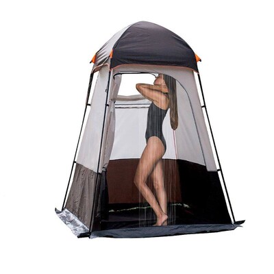 Portable Outdoor Privacy Shower Tent Double-Layer Sun Shelte