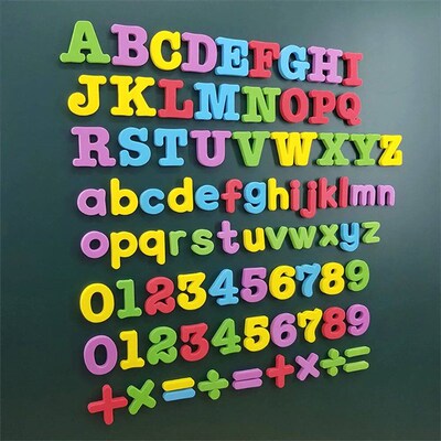 Magnetic Letters Numbers Alphabet ABC 123 Fridge Magnets Pla