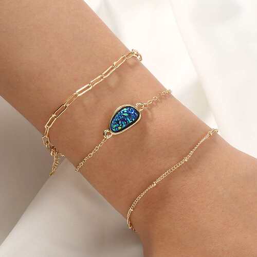 Fashion simple and versatile accessories multi-layer three-l