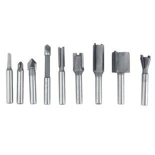 6.35mm(1/4) Cutter Kit for Wood Electric Trimmer Shank Hand