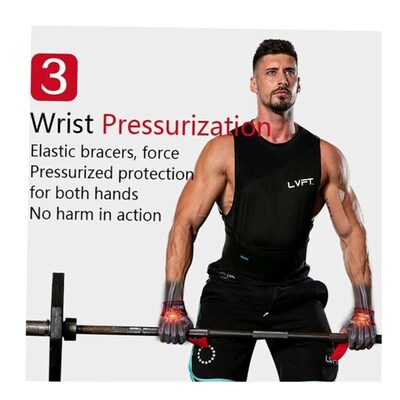 Padded Weight Lifting Training Gloves Wrap Gym Straps Hand B