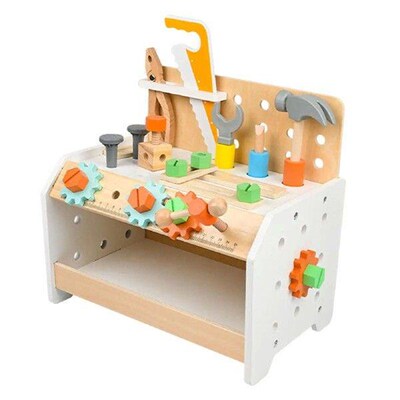Wood Workbench and Tool Playset Wood Construction Tool