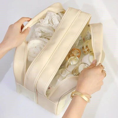 Wet-dry separation makeup bag portable toiletry bag travel e