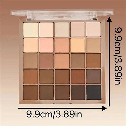 25 Color Eyeshadow Palette - Neutral Gray and Brown Earthy T