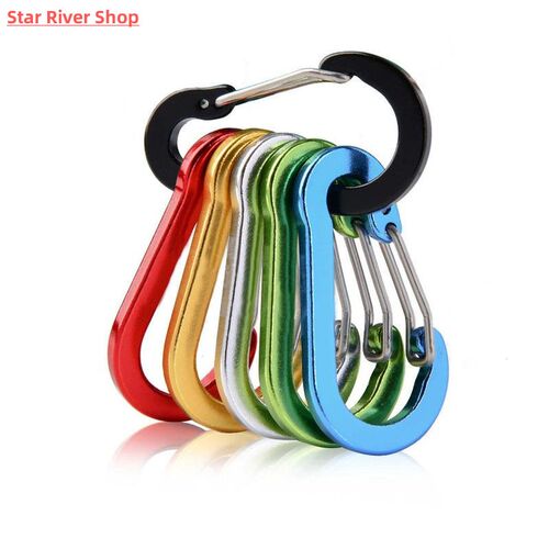 Carabiner Clip Aluminum Alloy Keychain Lock Buckle Snap D-Ri