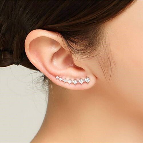 Long Dipper Ear Hook Clip Climbing Earring for Women Shiny Z