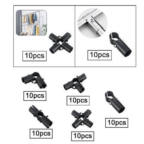 10 Pieces Tube Connector Pipe Fitting for Furniture Pipe