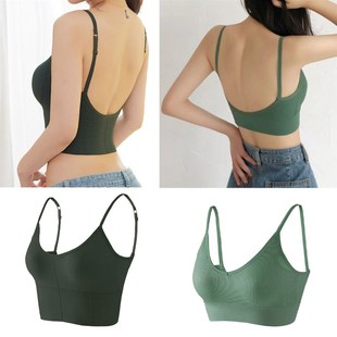Tank Top U Type Backless Bra Low Back Bralette Wire Free