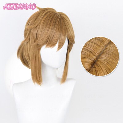 Wig Cosplay Twilight Princess Cosplay pirang coklat Wig Anim