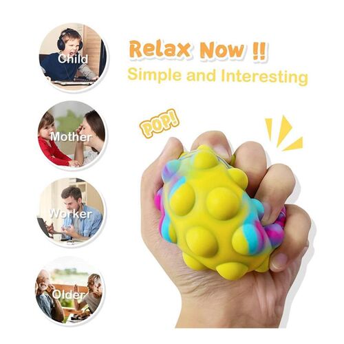 Squeeze Pop It Ball Fidget Silicone Sensory Toys Stress球