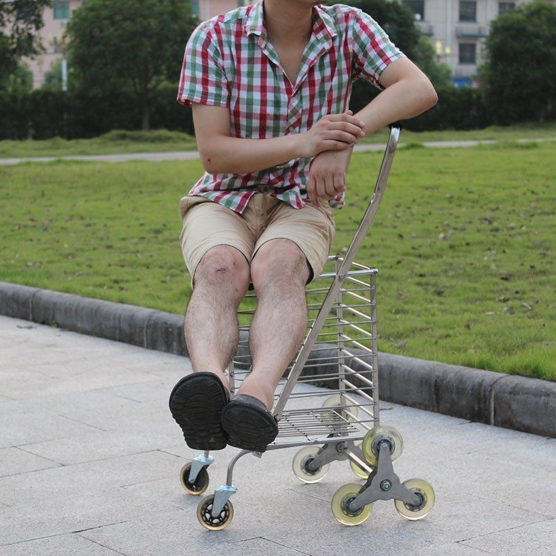 杰适 不锈钢爬楼购物车大号买菜车手拉车小推车 便携可折叠超市车,收纳整理,便携购物车,淘宝优惠券,粉丝福利购,淘宝优惠卷
