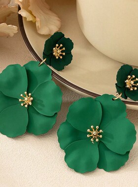 Vintage Long Colorful Flower Spray Multilayered Creative Ear
