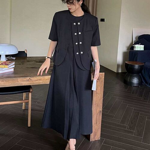 SHANGYI SHISANHANG summer New temperament suit long dress hi