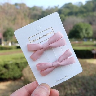 2Pcs/Set Hair Bow Clips For Girls Baby Kawii Barrettes Cute