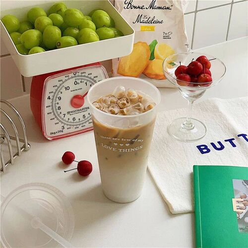 Kawaii Water Bottle For Coffee Juice Milk Tea Cute Plastic C
