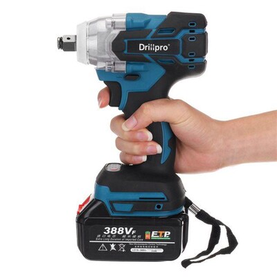 Drillpro 388vf Brushless Cordless Electric Impact Wrench 1/2