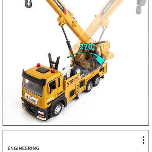 oxed Simulation 1:32 Engineering Crane Alloy Car Model Ornam
