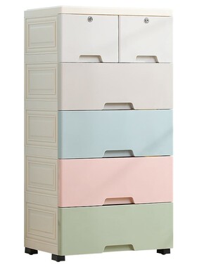 Large drawer type storage box plastic chest chest of drawers