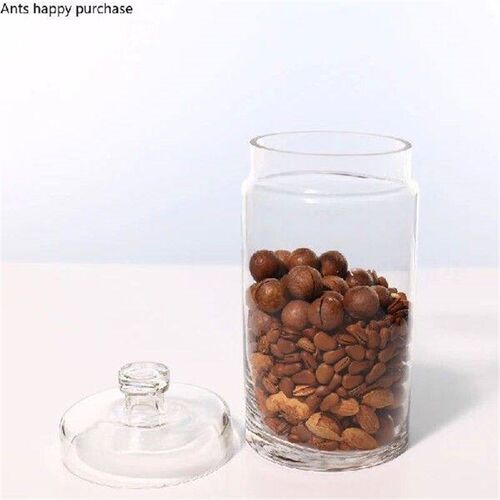 Transparent Glass Food Dried Fruit Candy Jar with Lid