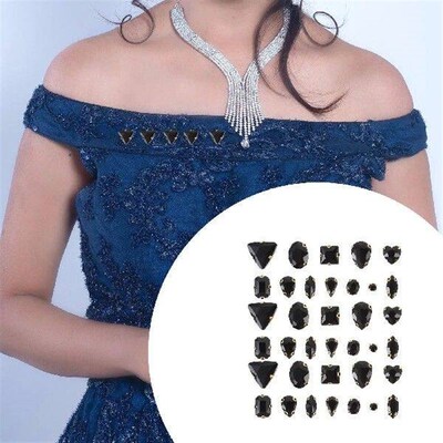 130 Pcs Glass Claw Drill Sew On Rhinestones DIY Crafts