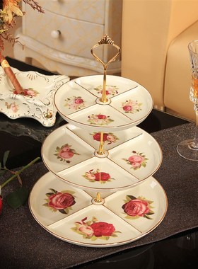 微瑕不退不换美瓷工坊欧式宫廷水果盘碗陶瓷手工镂空果篮装饰摆件