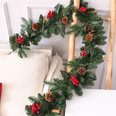24in Flocked Tabletop Christmas Tree, Small Garland Decor