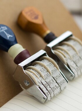 Retro Date Roller Stamp DIY Seal Clear Stamps Craft Stempels