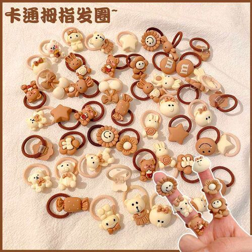 Childrens Thumb Hair Band Girls Ba Tie Head Rubber Band Ha