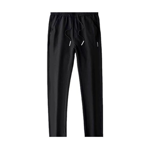 Ice Silk Mens Pants 2025 Summer New Black Gray Thin Busines