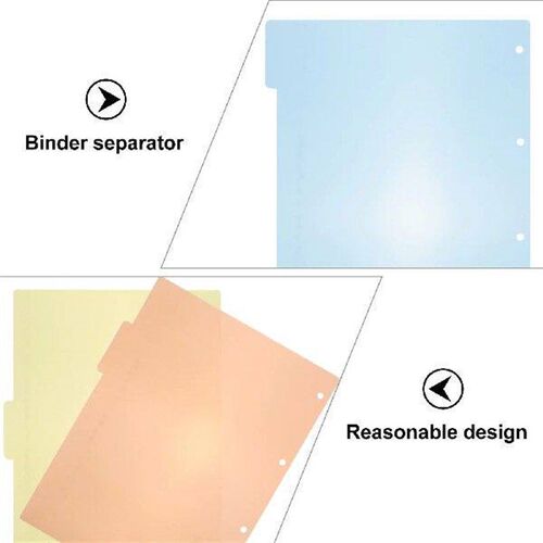 10 Pcs Divider Index Board Tabs for Binders Dividers Label