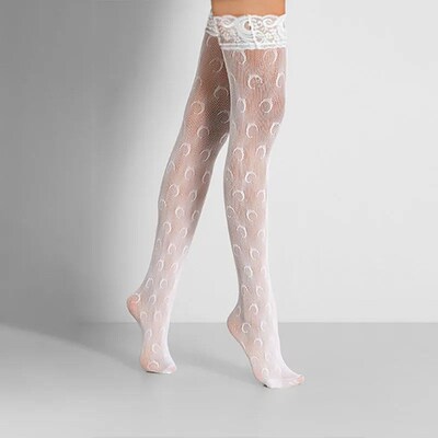 Thigh High Stockings Jacquard Tights Lingerie Fishnet Stocki
