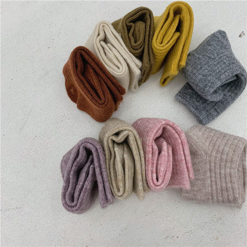 15% Cashmere Socks Women Autumn Winter  Korean Style Mid Tub