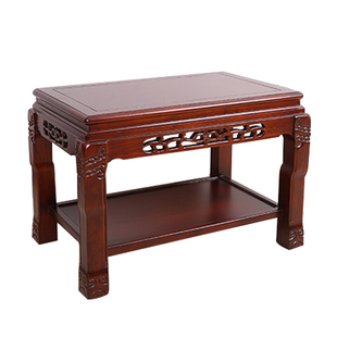 客厅石头摆件架子花架置物实木中式家用客厅鱼缸盆景奇石底座落地