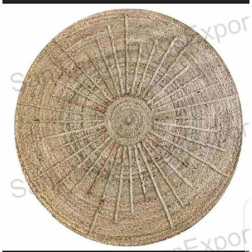 Natural Jute Round Rug Outdoor Garden Circular Jute Carpet