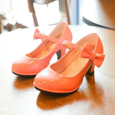 2024 New Girls Leather Shoes Autumn Bowtie Sandals 2024 New