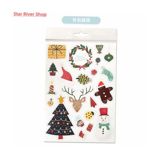 Christmas 12j cartoon transparent stickers PVC Halloween gif