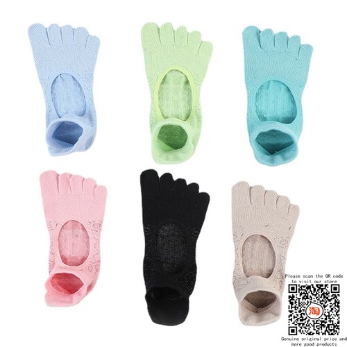 Full Toe Non-Slip Toe Socks for Pilates Barre Yoga Ballet